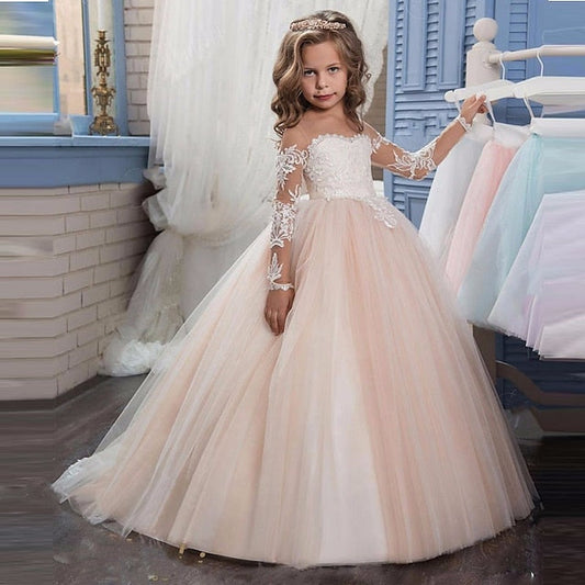 Dress Girls' Flower Princess First Girl Communion FashionChic