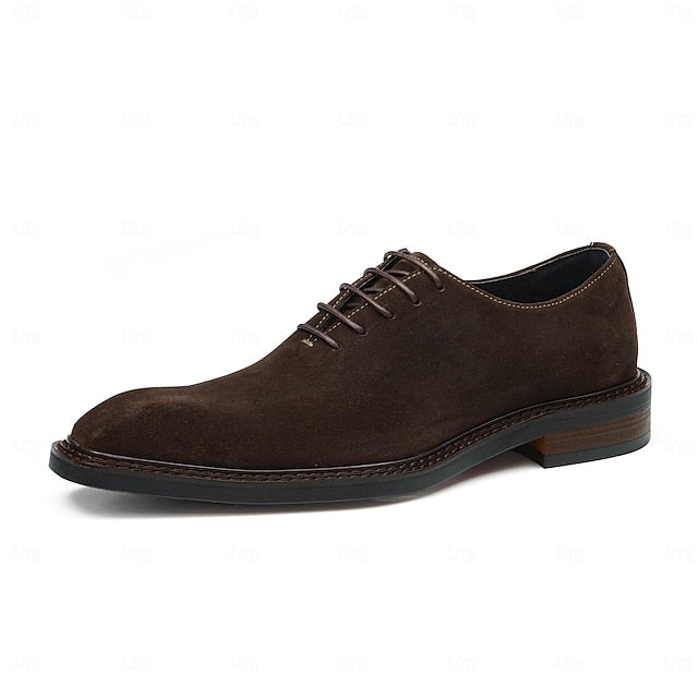 Oxford Dress Genuine Shoes Leather Suede Men's Cowhide - FashionChic