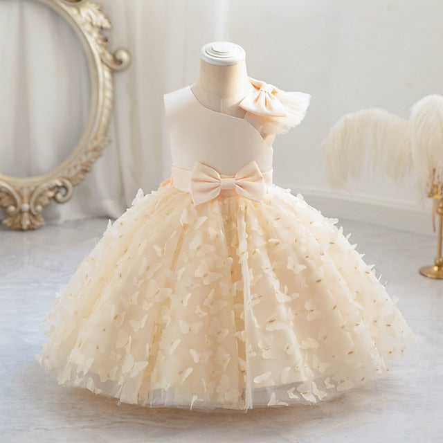 Girls' Color Party Solid Dress Sleeveless Toddler FashionChic