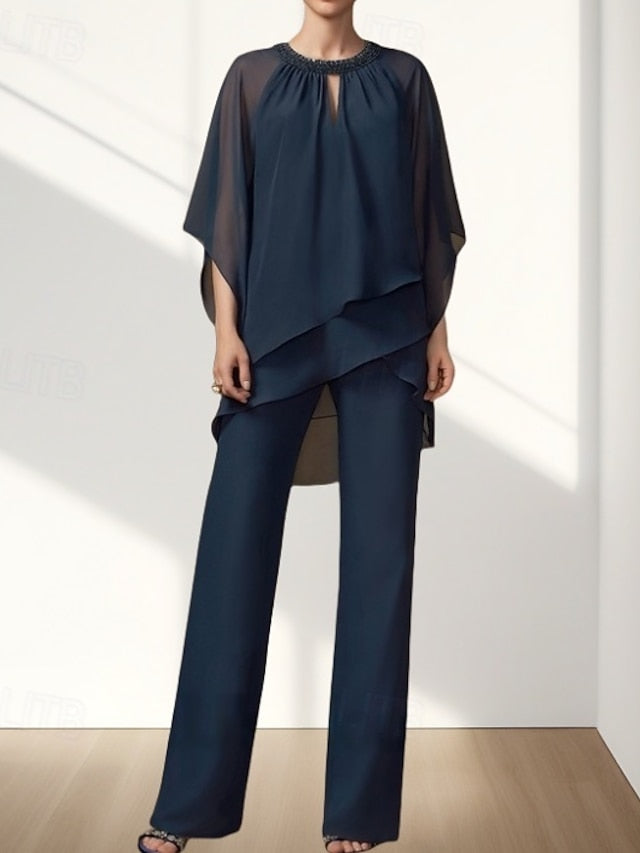 Guest Bride the Two Dress Piece Wedding Mother of Pantsuit FashionChic