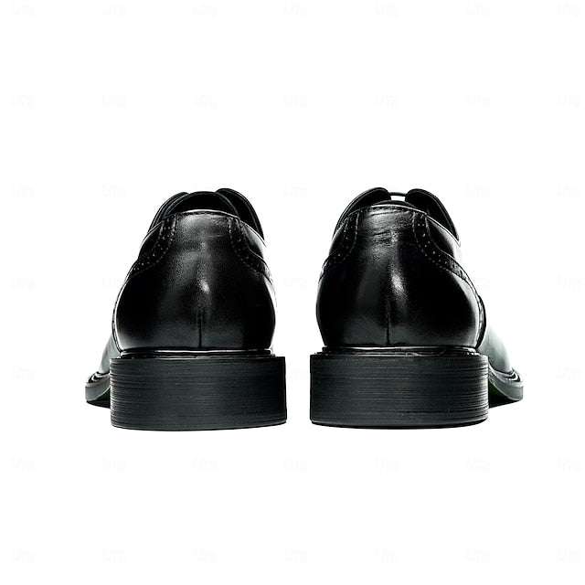 Shoes- Leather Toe Genuine Dress Men's Oxford Cap First FashionChic