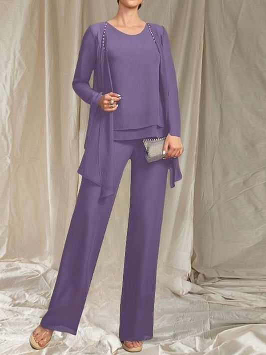 Mother Guest Pantsuit of Piece the Wedding Bride 3 Elegant Dress FashionChic