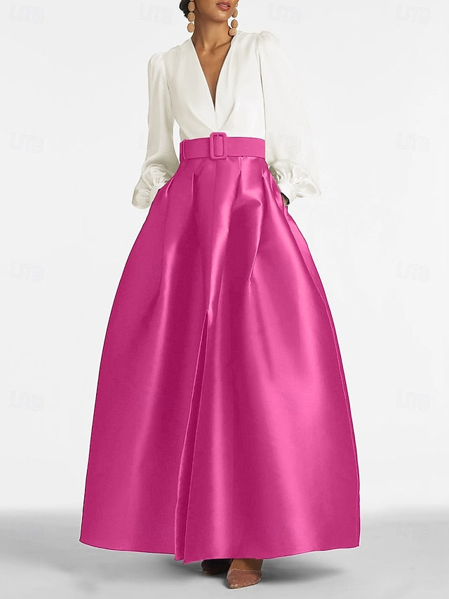 Wedding Floor High Split Gown Formal Evening A-Line Dress Guest FashionChic
