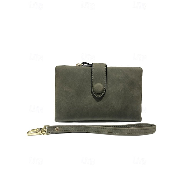 with Leather Women's Wrist Strap Faux Pink Wallet – FashionChic