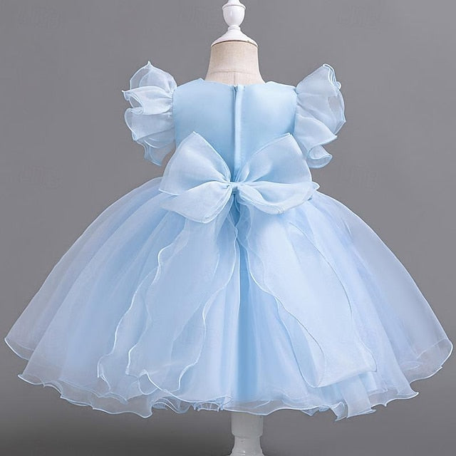 Party Sleeveless Kids Girls' Floral Dress Wedding Sequin FashionChic