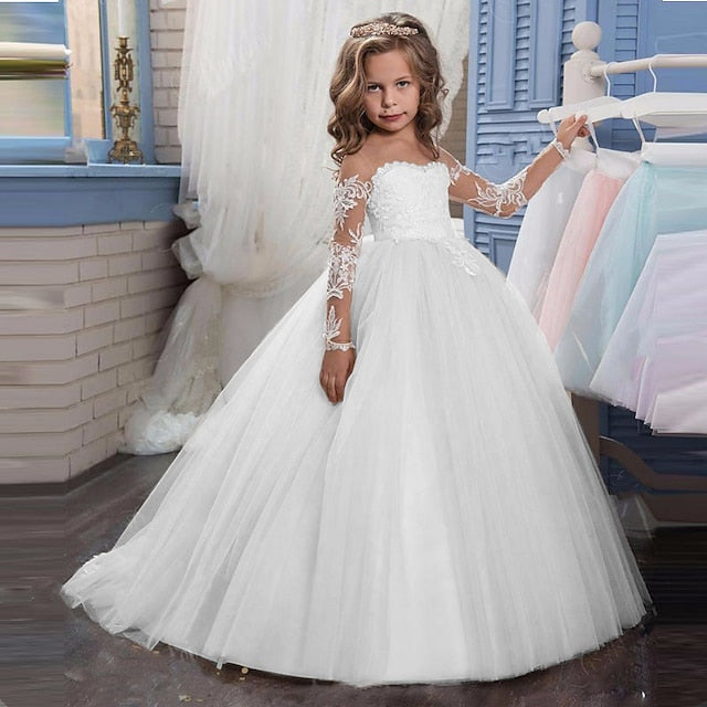 Dress Girls' Flower Princess First Girl Communion FashionChic