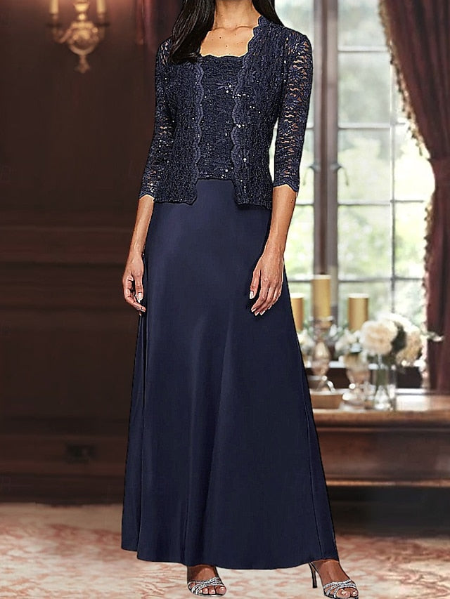 Guest Dress Wedding of A-Line Piece 3 the Mother Formal Bride FashionChic