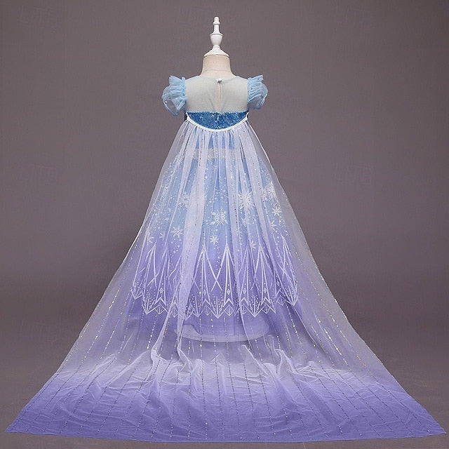 Frozen Dress Princess Cloak Flower Girl Elsa Girls' FashionChic