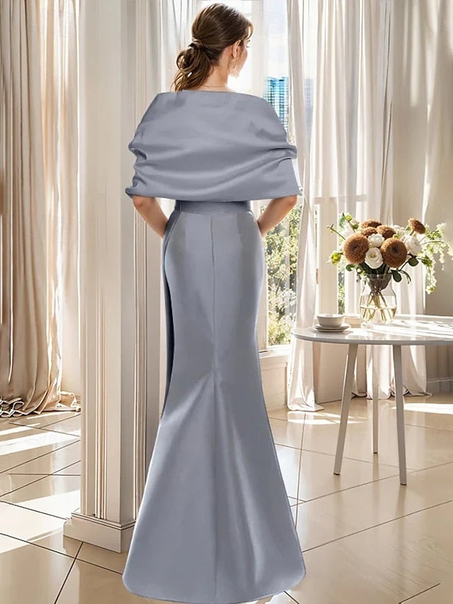 Black Evening Mermaid Gown / Elegant Formal Dress Trumpet FashionChic