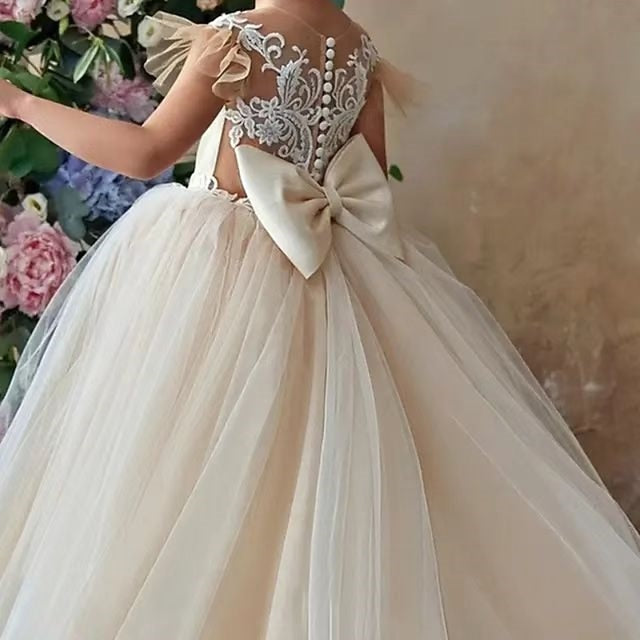 Dress Party Girl Flower First Communion Girls' FashionChic