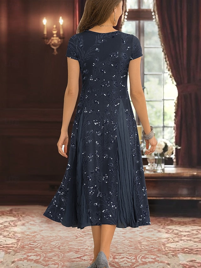 A-Line Bride Two of Piece Elegant the Mother Simple Dress FashionChic