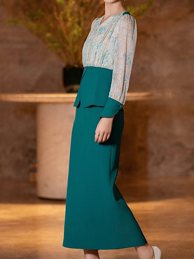 Dress Bride Elegant Sets Two Formal Piece Mother the of FashionChic