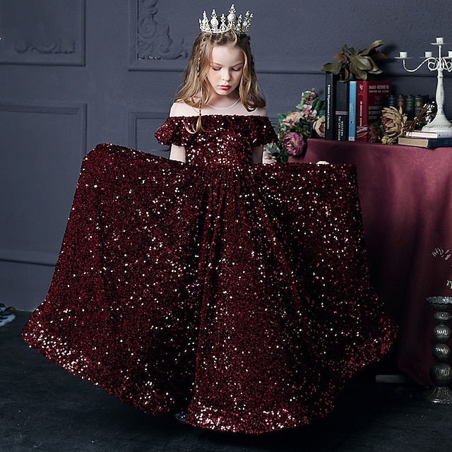 Girl Flower Gown Evening Party Girls' Dress FashionChic