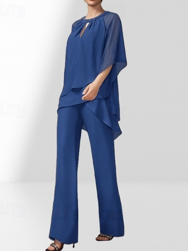 Guest Bride the Two Dress Piece Wedding Mother of Pantsuit FashionChic