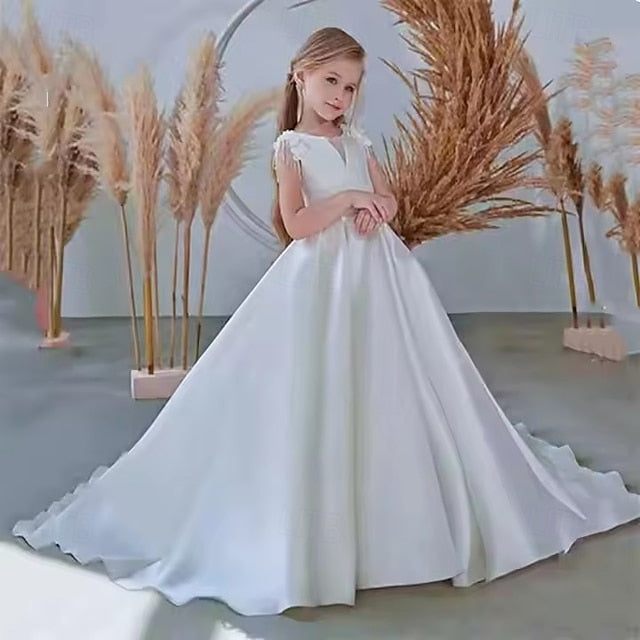 First Girls' Dress Communion Flower Party Girl FashionChic