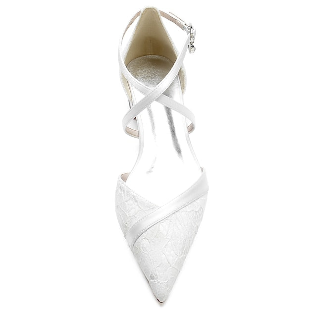 Rhinestone Bridal Heel Wedding Flat Shoes Women's FashionChic