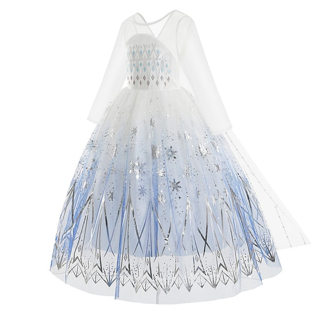 Girl Fairytale Dress Frozen Princess Vacation Elsa Flower FashionChic