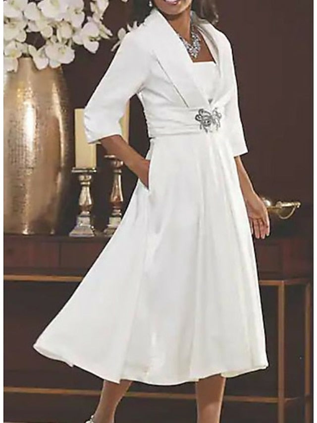 A-Line Vintage of Guest Elegant Mother Bride the Dress Wedding FashionChic