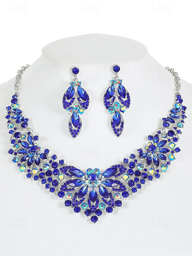 Crystal Green – Necklace Set Jewelry Elegant Statement FashionChic