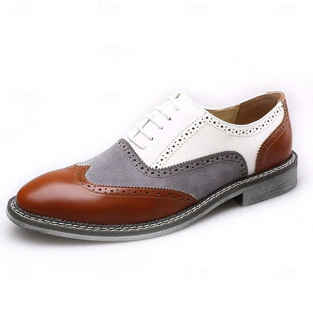 Spectator Gatsby-Inspired Wingtip Shoes Men's Oxford in FashionChic