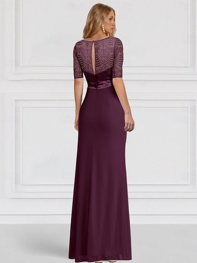 Mother V A-Line Guest Wedding the Elegant Neck Bride Dress of FashionChic