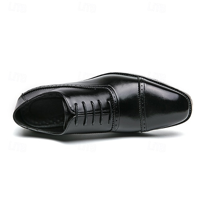 Classic Oxford – Leather Brown Shoes Men's Faux Brogue FashionChic