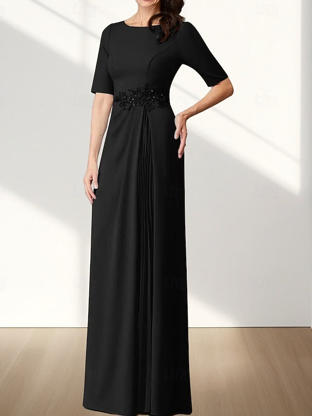 Wedding Crew Guest A-Line Dress Bride Neck Elegant the Mother of FashionChic