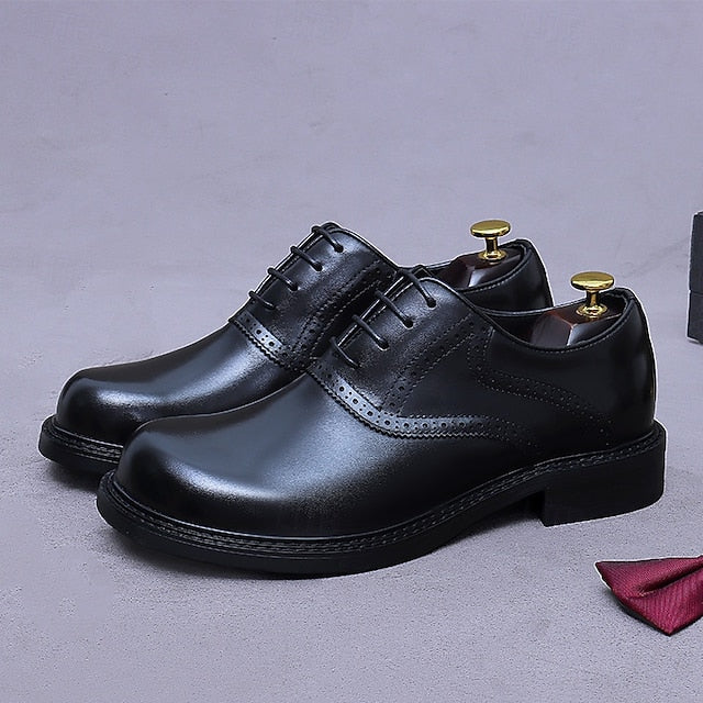 Shoes- Layer First Dress Genuine Oxford Men's Leather FashionChic