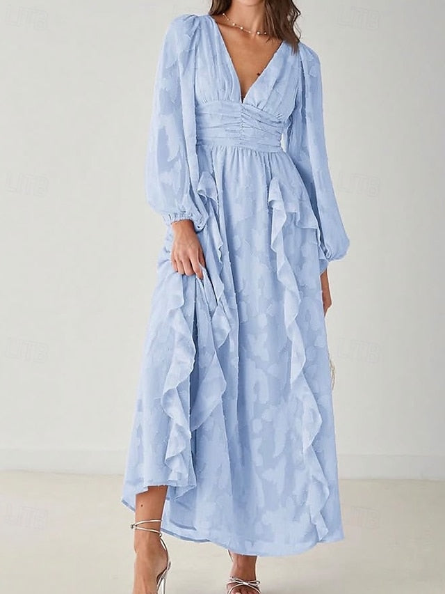 of Elegant A-Line Bride Mother the V Simple Dress Minimalist FashionChic