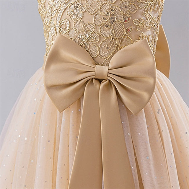 Kids Girl Dress Color Block Girls' Party Flower FashionChic