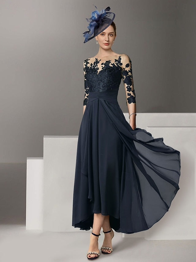 Asymmetrical Elegant Dresses Guest Cocktail Dress A-Line Wedding FashionChic