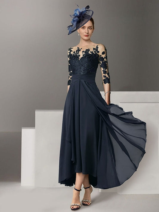 Asymmetrical Elegant Dresses Guest Cocktail Dress A-Line Wedding FashionChic