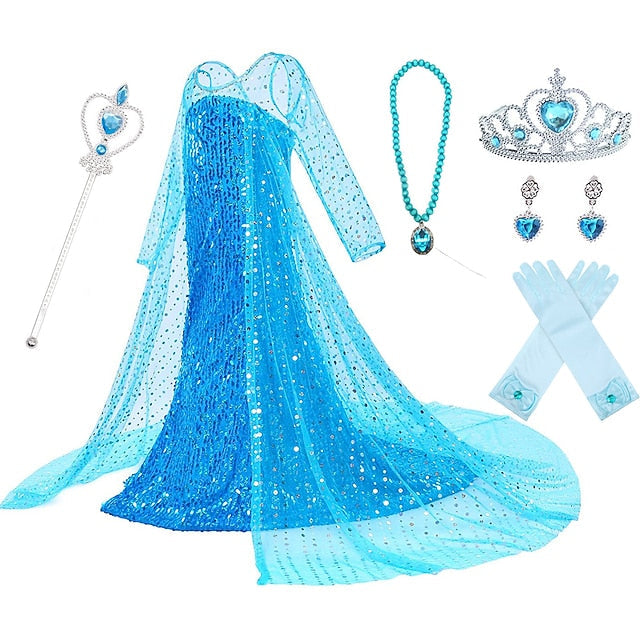 Princess Dress Movie Girl Frozen Elsa Flower Girls' FashionChic