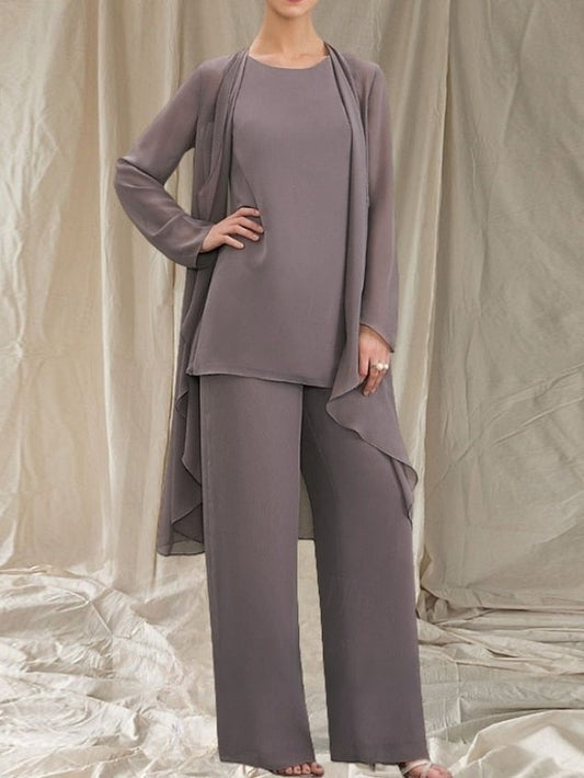 Pantsuit of Mother Piece Guest 3 Bride Elegant Wedding the Dress FashionChic