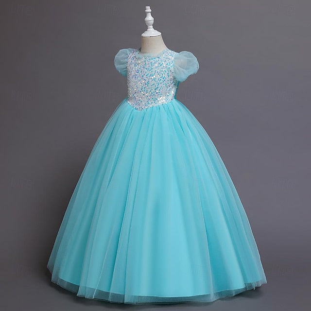 Sequin Flower Dress Girl Kids Girls' Party FashionChic