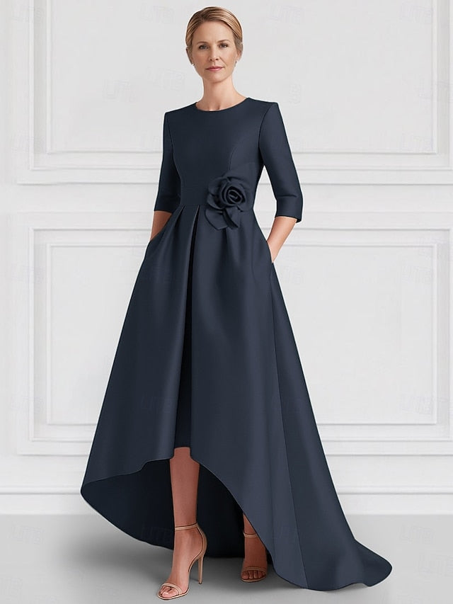 Formal Elegant Wedding Gown Dress Asymmetrical A-Line Evening FashionChic