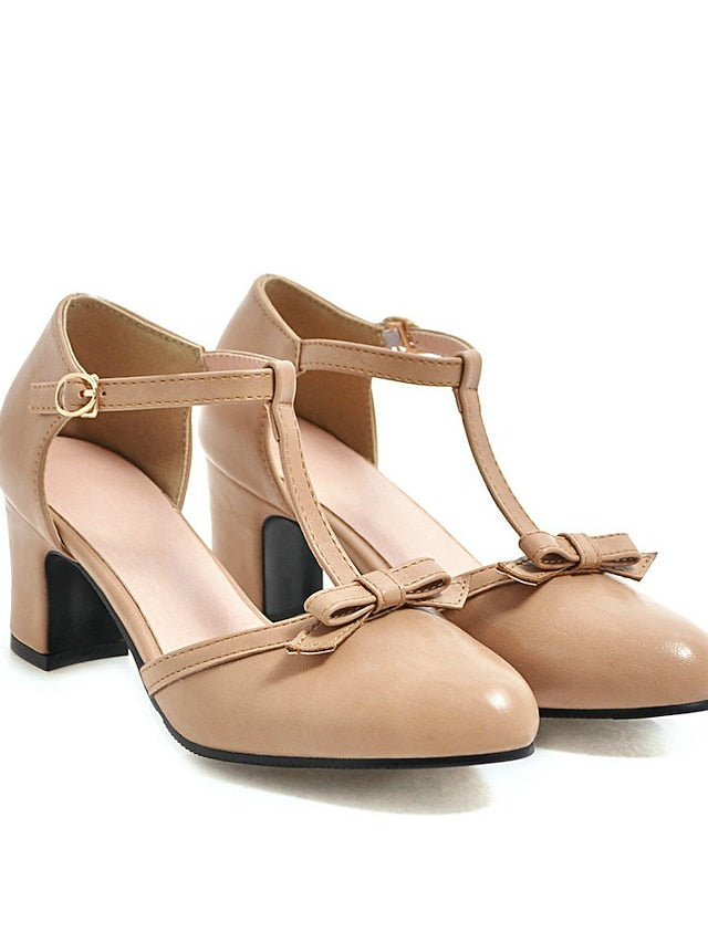 Retro Shoes Chunky 1950s Vintage Heels heels Roaring T-strap 20s FashionChic