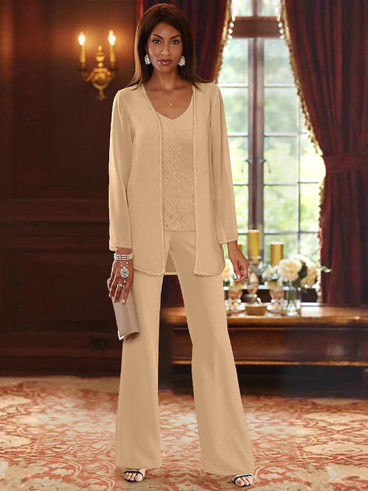 Wedding 3 Formal Beach Pantsuit Piece the Mother Bride of FashionChic