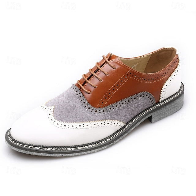 Spectator Gatsby-Inspired Wingtip Shoes Men's Oxford in FashionChic