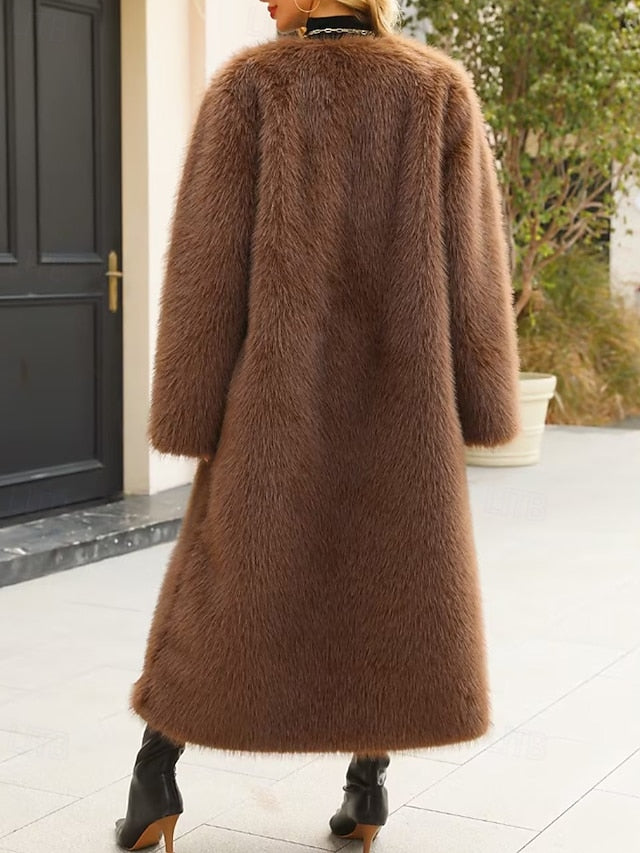 Comfortable Furs Women's Fur Faux Coat Warm FashionChic