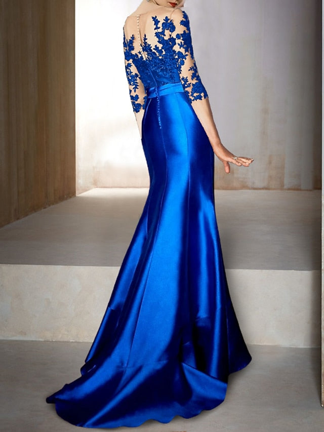 Dress Fall Gown Evening Wedding Guest Elegant Mermaid FashionChic