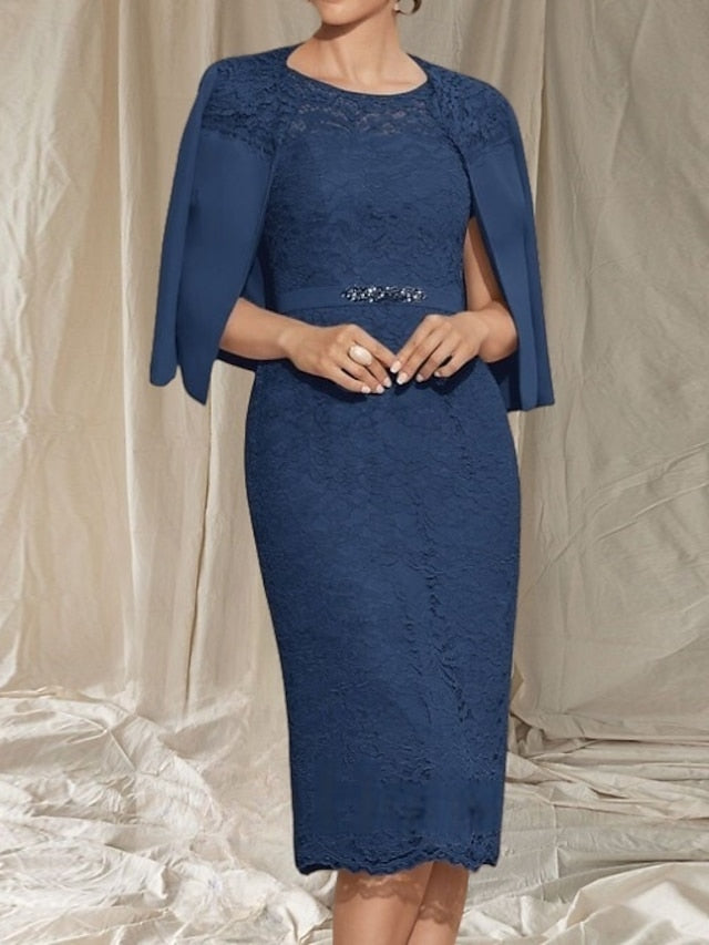 Sheath Column the Mother / Piece Bride of Dress Wedding Two FashionChic