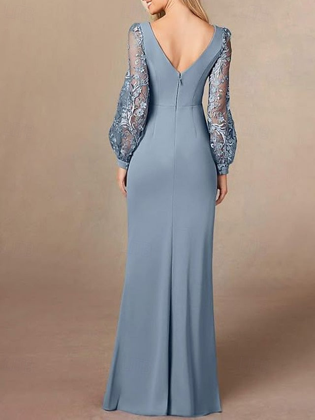 Elegant Bride Mother DustySheath / Dress of Simple the Column FashionChic