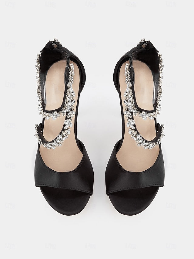Rhinestone-Embellished – Heels Women's Elegant Stiletto FashionChic