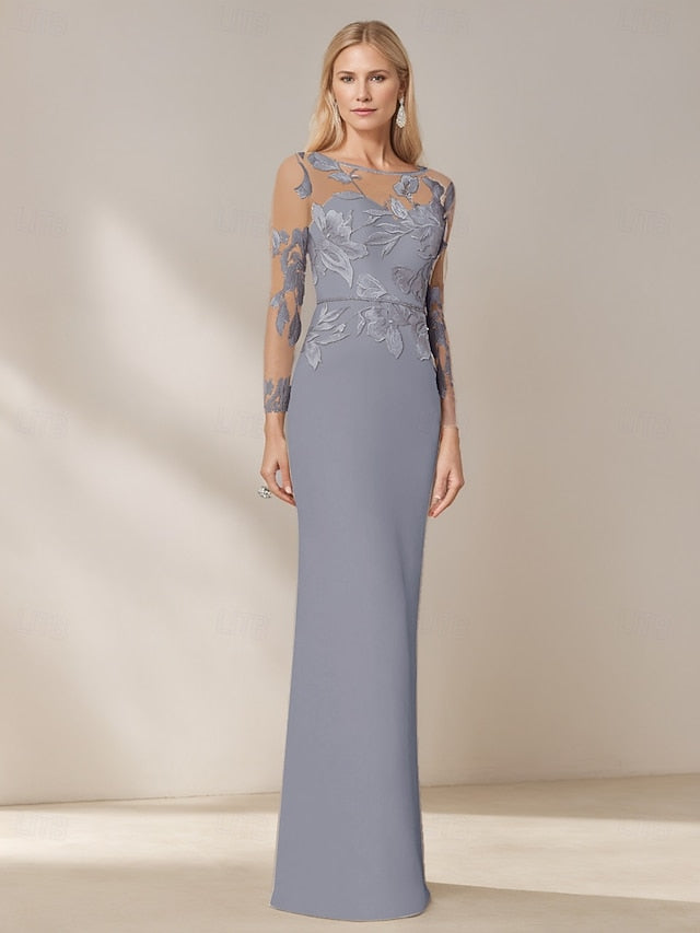 the of Bride / Mother Trumpet Dress Stretch Mermaid Crepe FashionChic