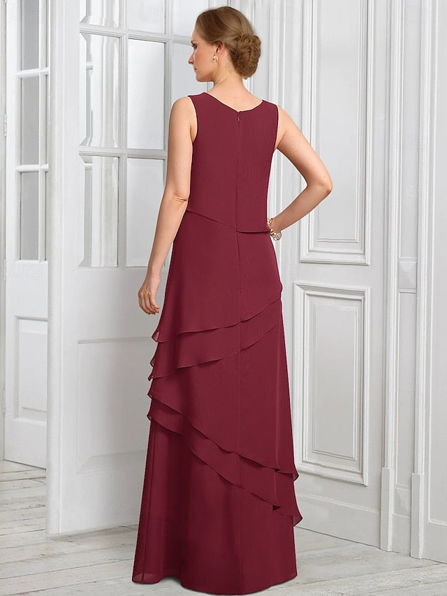 Mother Piece Formal Suit Elegant Bride A-Line Two Dress the of FashionChic