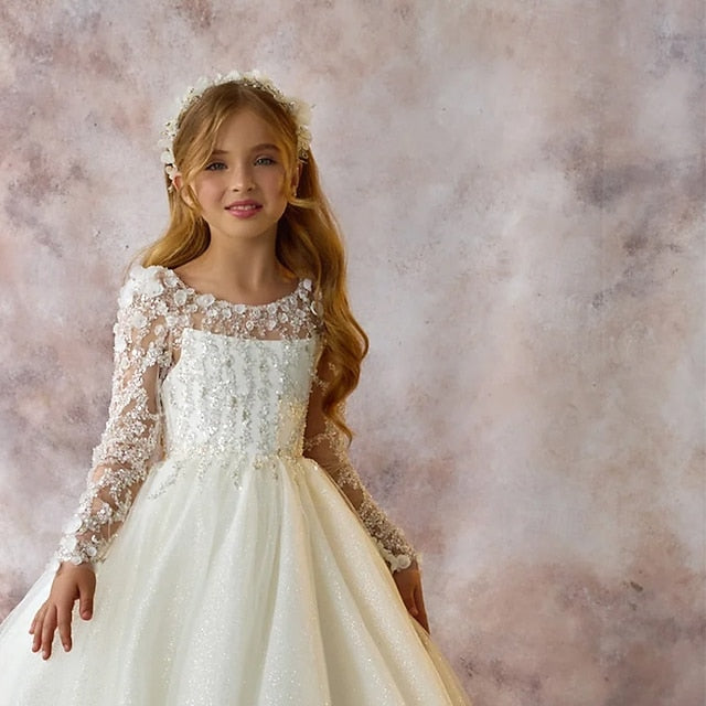 Dress First Communion Flower Girls' Girl Party FashionChic