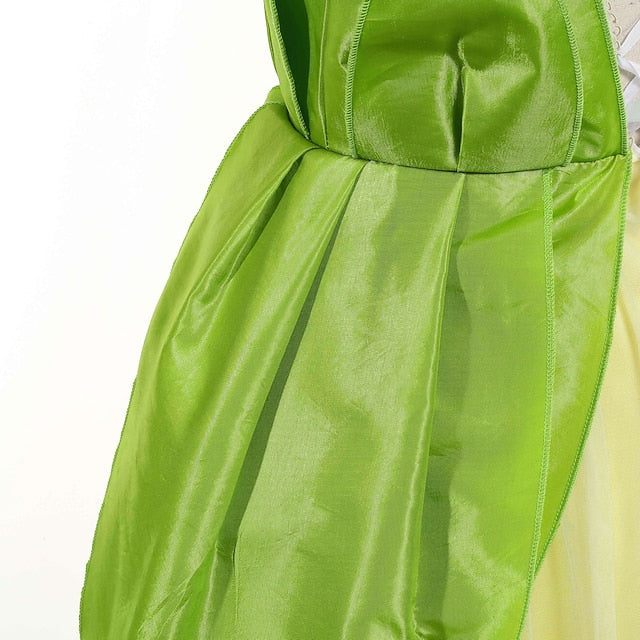 Flower Bell Princess Tinker Fairytale Theme Tiana Girl Dress FashionChic