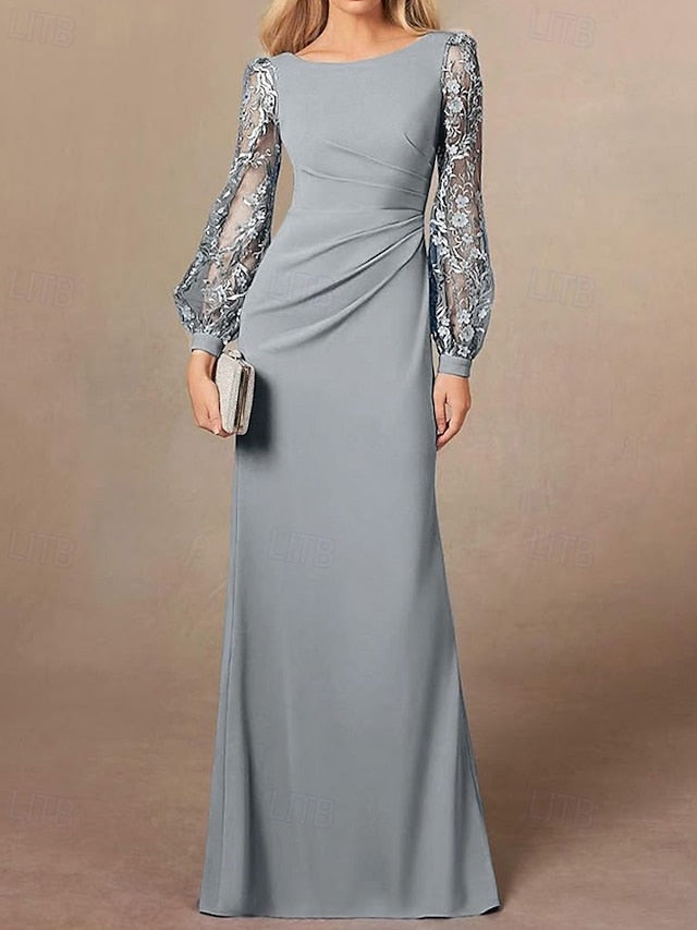 Elegant Bride Mother DustySheath / Dress of Simple the Column FashionChic