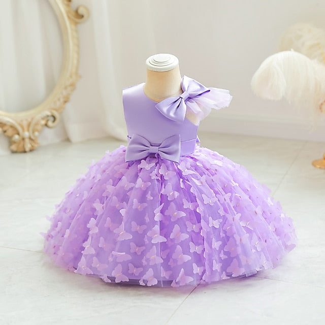 Girls' Color Party Solid Dress Sleeveless Toddler FashionChic